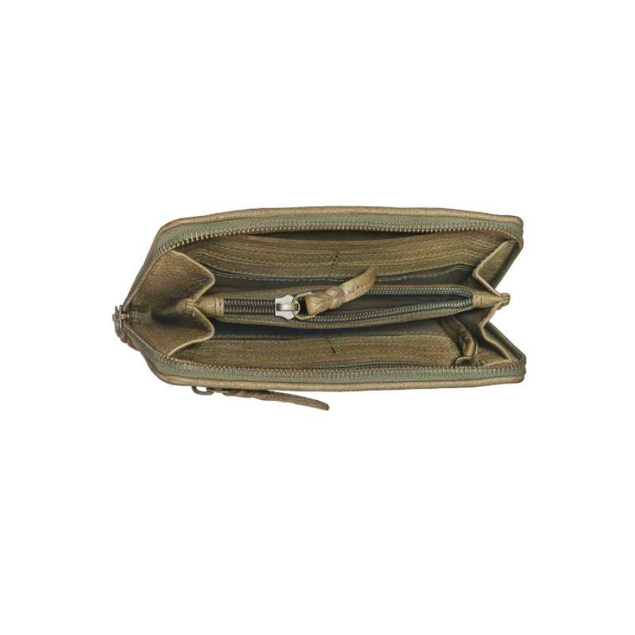 ZIP WALLET DESERT GREEN